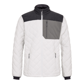 F. Engel - Fleecejakke Quiltet 1326 Hvid/antrazitgrå