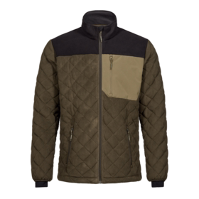 F. Engel - Fleecejakke Quiltet 1326 Forest green/sort