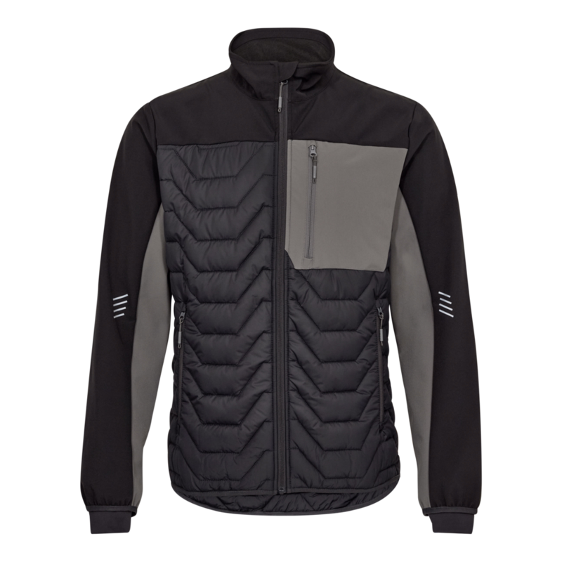 Jakke Quiltet 1328 Antrazitgrå/sort, str. 2XL