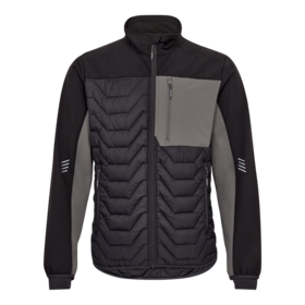 F. Engel - Jakke Quiltet 1328 Antrazitgrå/sort