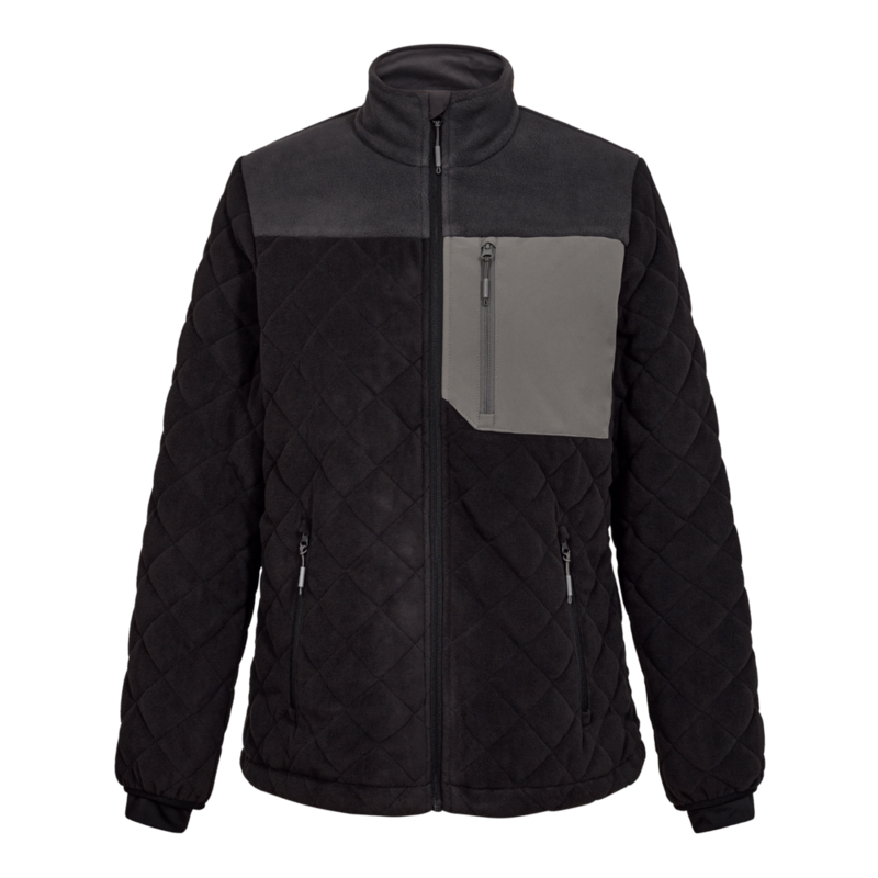 Fleecejakke Dame 1336 Sort/antrazitgrå, str. XL