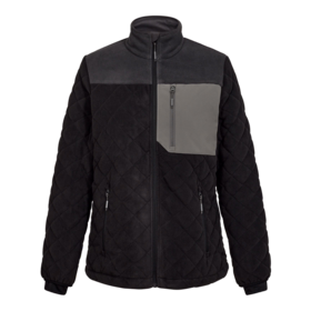 F. Engel - Fleecejakke Dame 1336 Sort/antrazitgrå