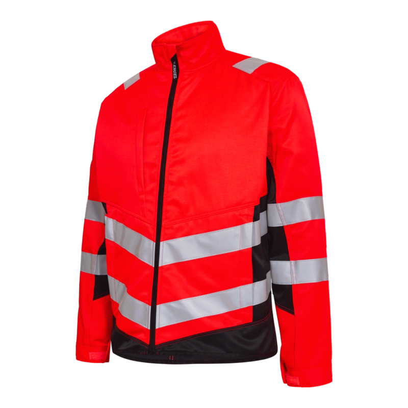Arbejdsjakke 1545 Hi-vis Rød/sort, str. 6XL