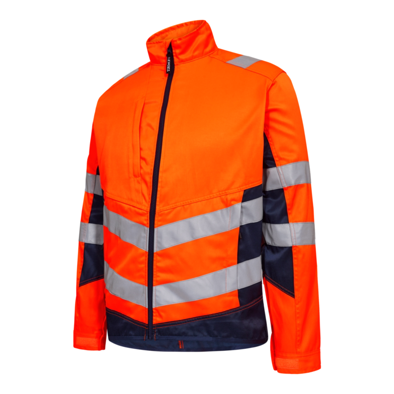 Arbejdsjakke 1545 Hi-vis Orange/blue ink, str. L