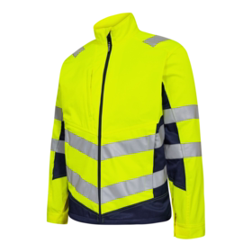 F. Engel - Arbejdsjakke 1545 Hi-vis Gul/blue ink