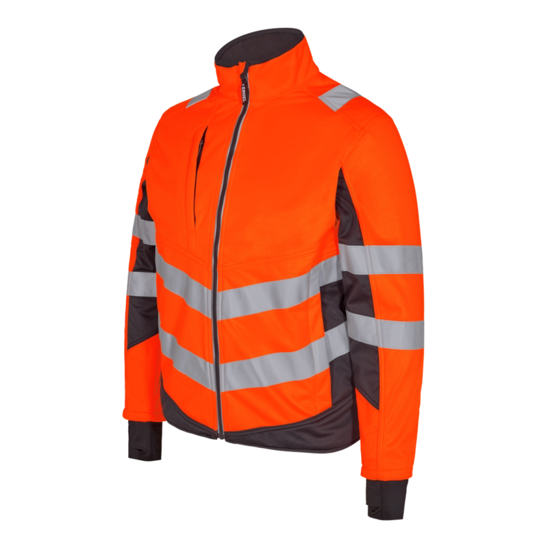 Softshelljakke 1158 Hi-vis Orange/antrazitgrå, str. L