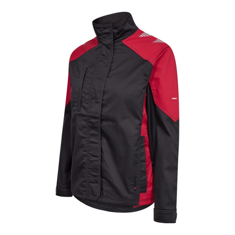 Arbejdsjakke Dame 1816 Antrazitgrå/rød, str. 3XL