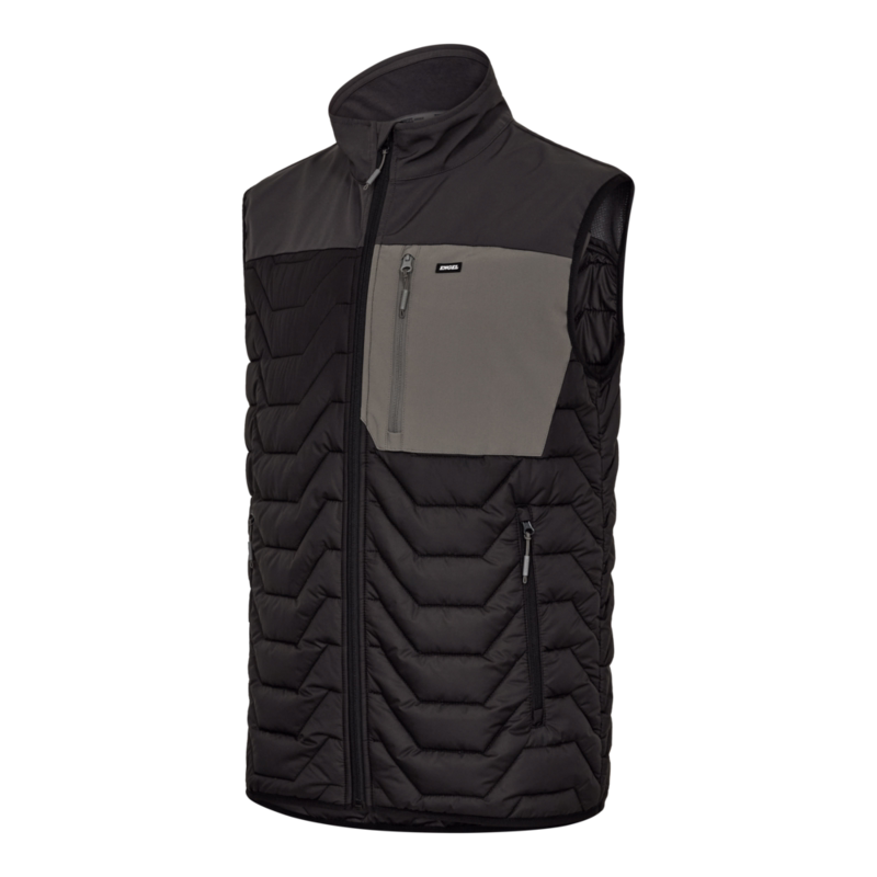 Vest Quiltet 5328 Sort/antrazitgrå, str. 4XL