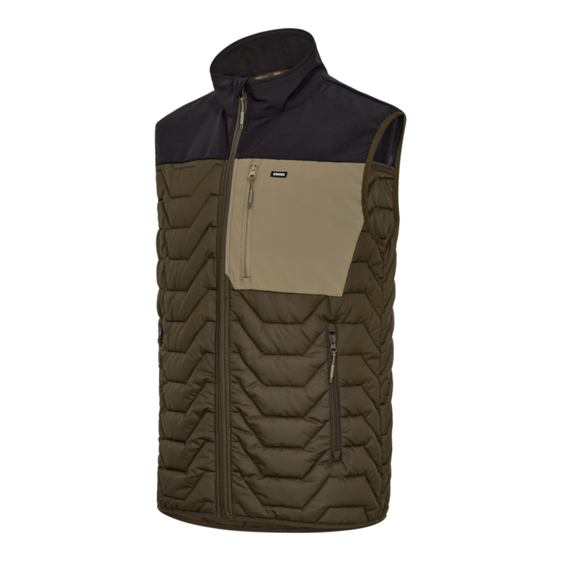 Vest Quiltet 5328 Forest green/sort, str. XS