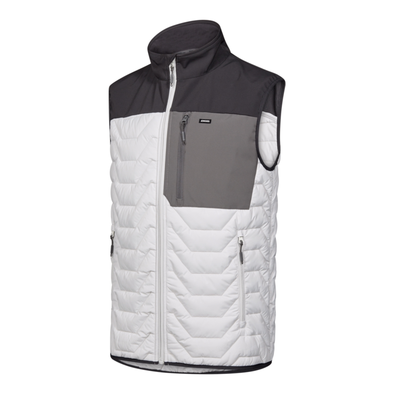 Vest Quiltet 5328 Hvid/antrazitgrå, str. 3XL