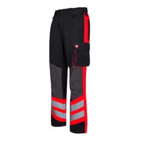 F. Engel - Cargobuks 2870 Sort/Hi-vis rød
