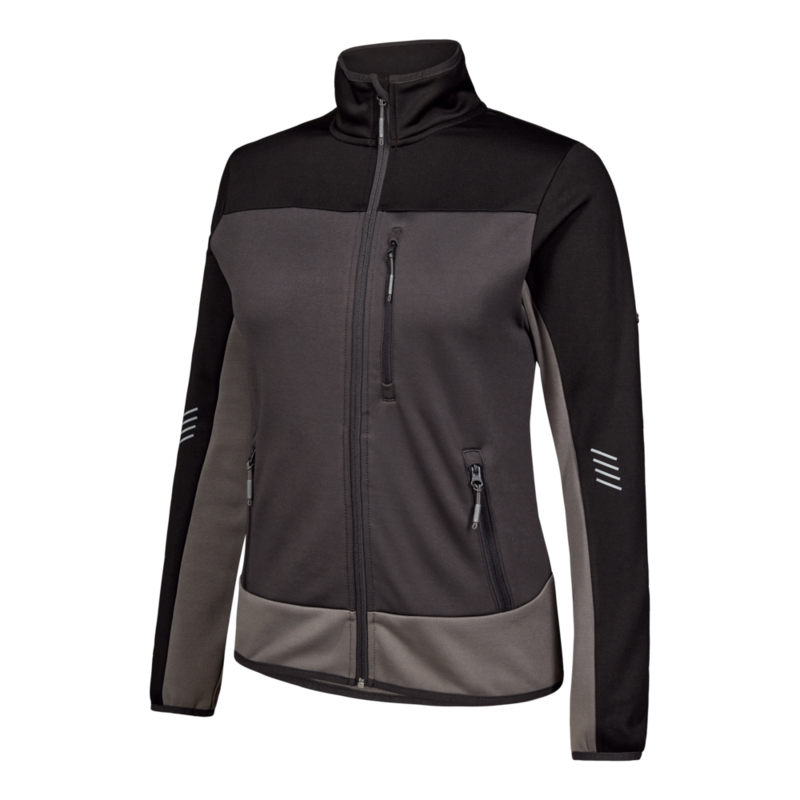 Trøje Midlayer m/lyn Dame 8336 Antrazitgrå/sort, str. 3XL