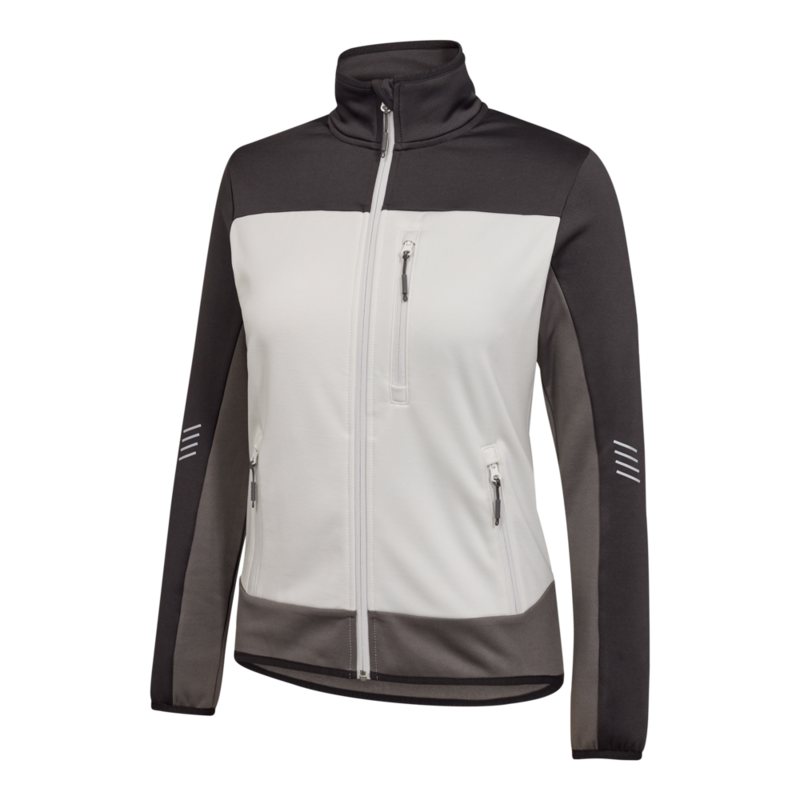 Trøje Midlayer m/lyn Dame 8336 Hvid/antrazitgrå, str. XL