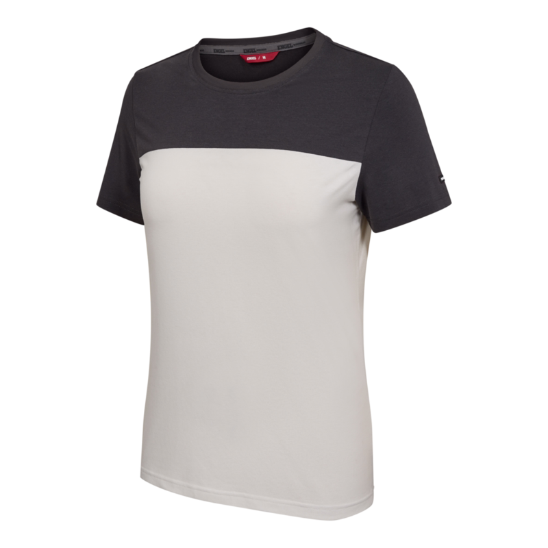 T-shirt Dame 9334 Hvid/antrazitgrå, str. XL