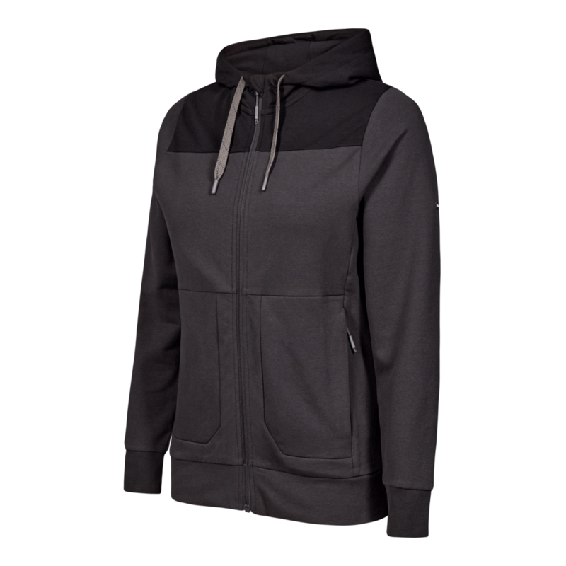 Sweat Cardigan Dame 8334 Antrazitgrå/sort, str. M