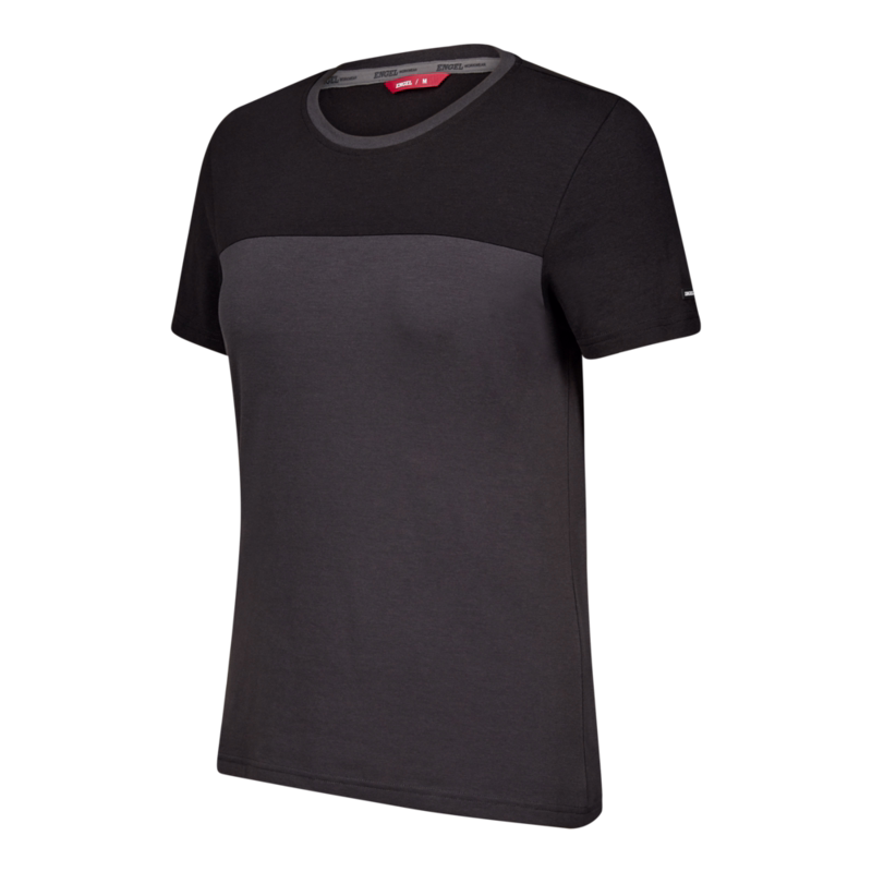 T-shirt Dame 9334 Antrazitgrå/sort, str. 2XL