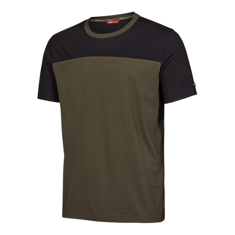 T-shirt 9329 Forest green/sort, str. XS