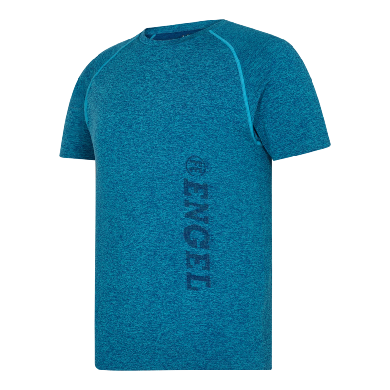 T-shirt sømløs 9060 Turkis melange, str. L/XL