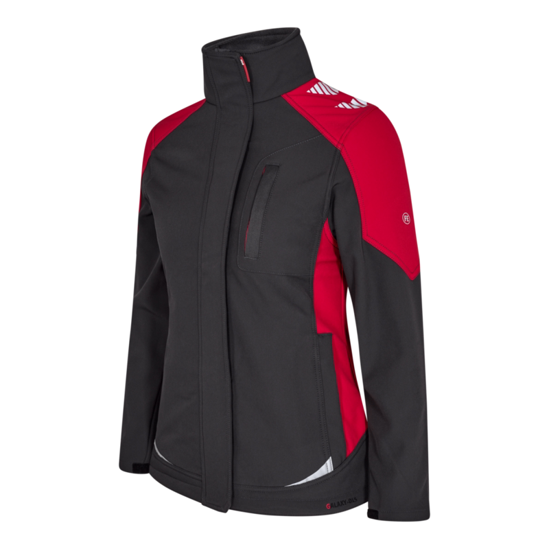 Softshelljakke Dame 8815 Antrazitgrå/rød, str. L