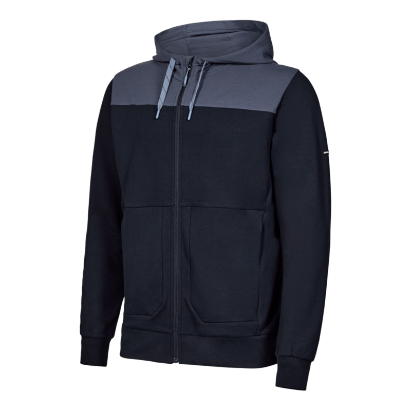 Sweat Cardigan m/hætte 8329 Deep blue/dark sea, str. 2XL