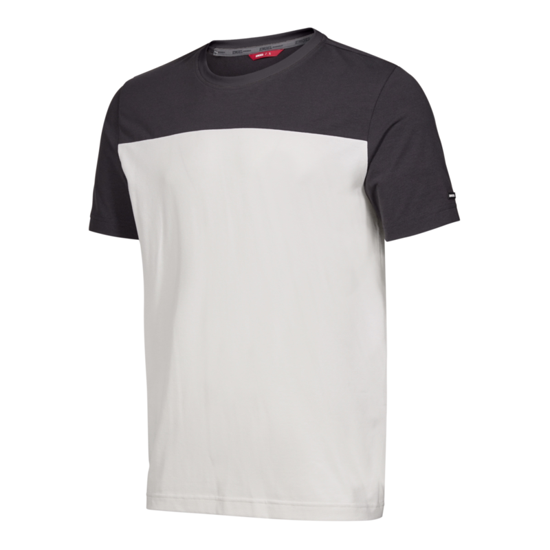 T-shirt 9329 Hvid/antrazitgrå, str. L