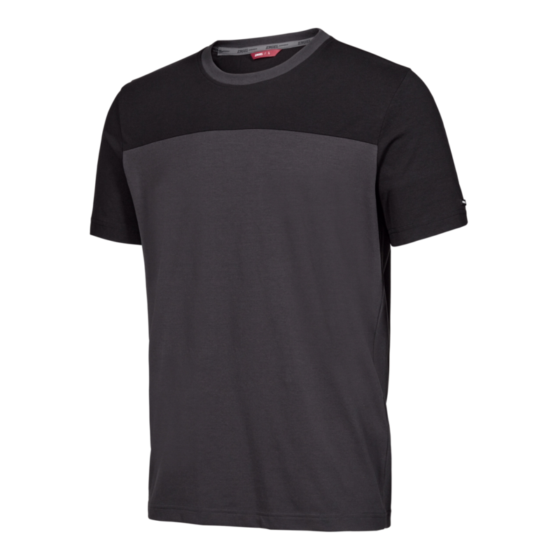 T-shirt 9329 Antrazitgrå/sort, str. 4XL