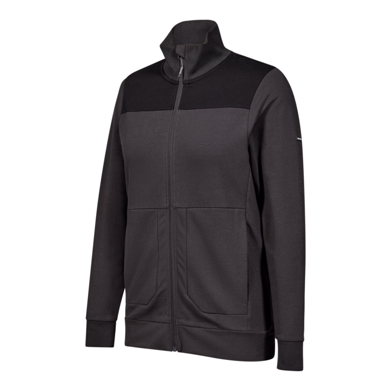 Sweat Cardigan Dame 8335 Antrazitgrå/sort, str. M