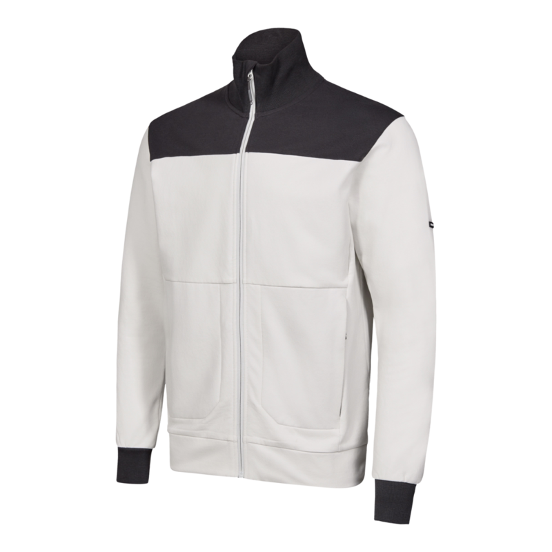 Sweat Cardigan 8328 Hvid/antrazitgrå, str. 3XL