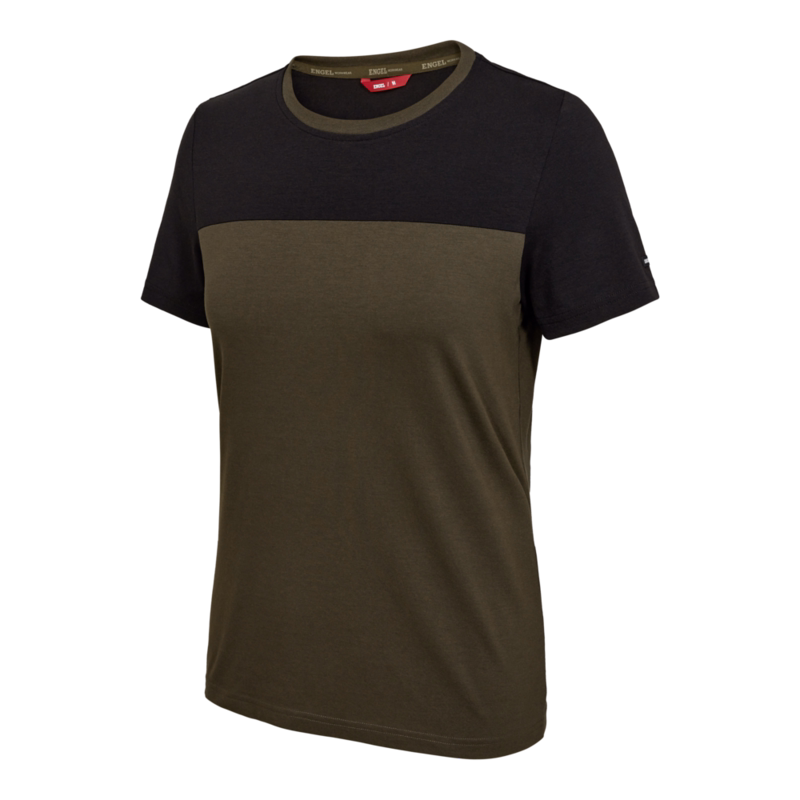 T-shirt Dame 9334 Forest green/sort, str. XS
