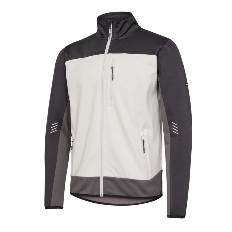 Trøje midlayer m/lyn 8327 Hvid/antrazitgrå, str. XL