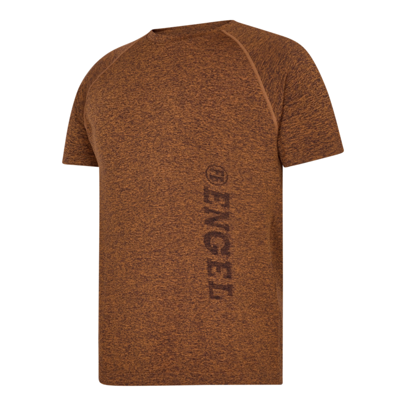 T-shirt sømløs 9060 Orange melange, str. S/M