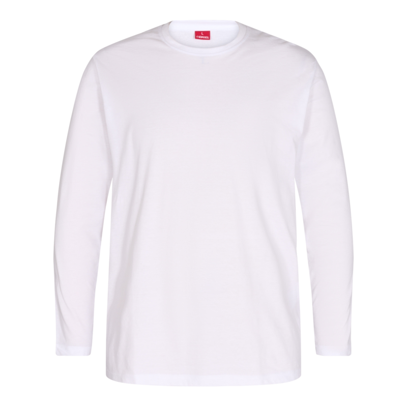 T-shirt L/Æ 9065 Hvid, str. XL
