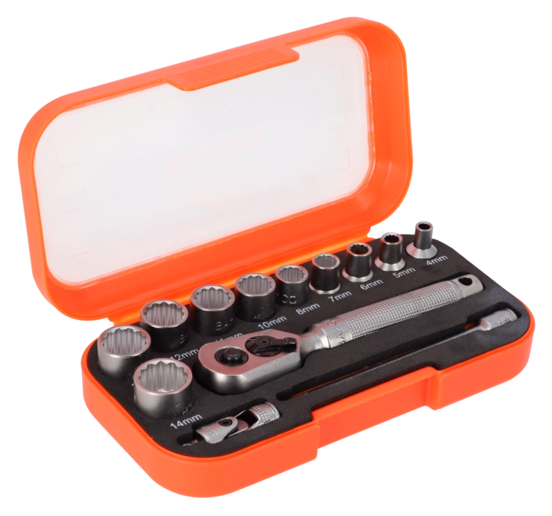 Topnøglesæt 1/4", 13 dele