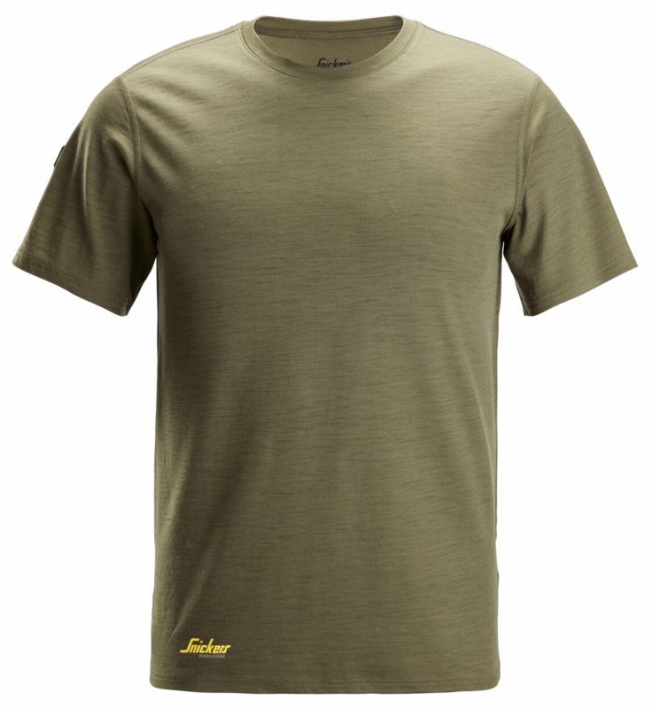T-shirt uld 2551 Khaki grøn, str. M