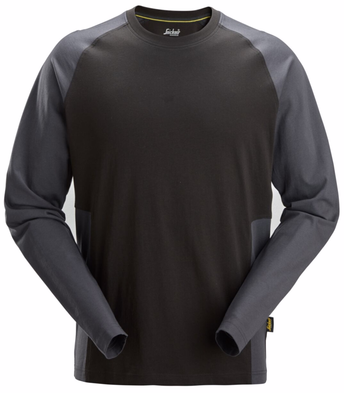 T-shirt L/Æ 2450 Sort\Steel Grey, str. 3XL