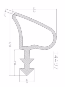 - Silicone tætningsliste 4497 grå
