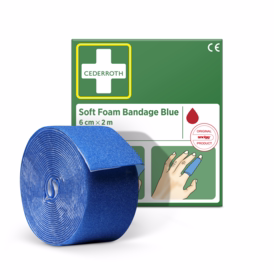 Cederroth - Soft foam bandage 51011010 Blå 6cm x 4,5 m
