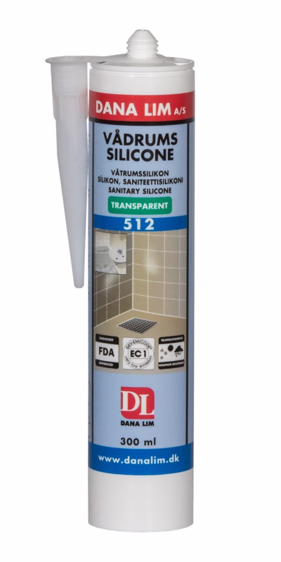 Vådrumsilicone 512 antracitgrå 300ml