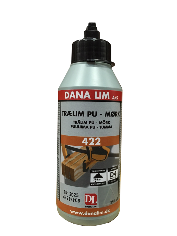 Trælim PU 422 mørk Polyurethan/skumlim, 250 ml