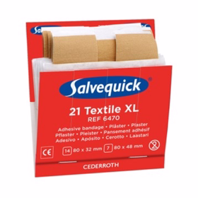 Cederroth - Plaster refill tekstil Ekstra stort 6470, 6x21 stk