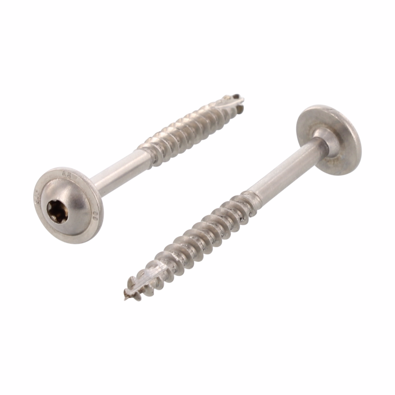 Spånskrue selvskær A4 rs flh TX40 8,0x80mm, pk á 100