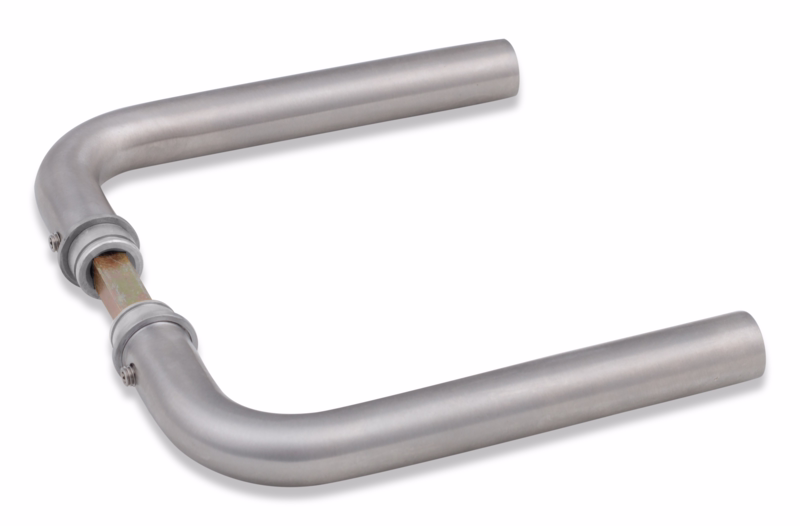 Dørgreb RS L-form Ø19 u/roset 30-75mm t/erst. Lås