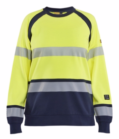 Blåkläder - Sweatshirt Dame 3454 Inherent Hi-vis gul/marineblå