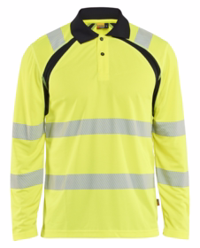 Blåkläder - Poloshirt L/Æ 3598 Hi-vis gul/Sort