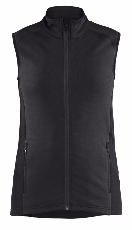 Fleecevest 4746 Dame Sort, str. L