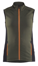 Blåkläder - Fleecevest 4746 Dame Skovgrøn/rust