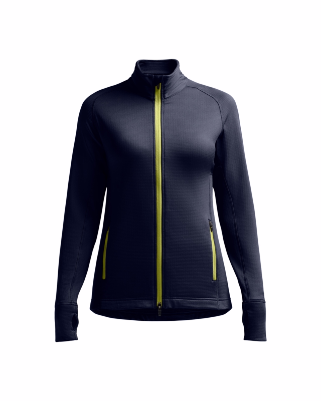 Fleecejakke 4745 Dame Marineblå/Hi-vis Gul, str. L