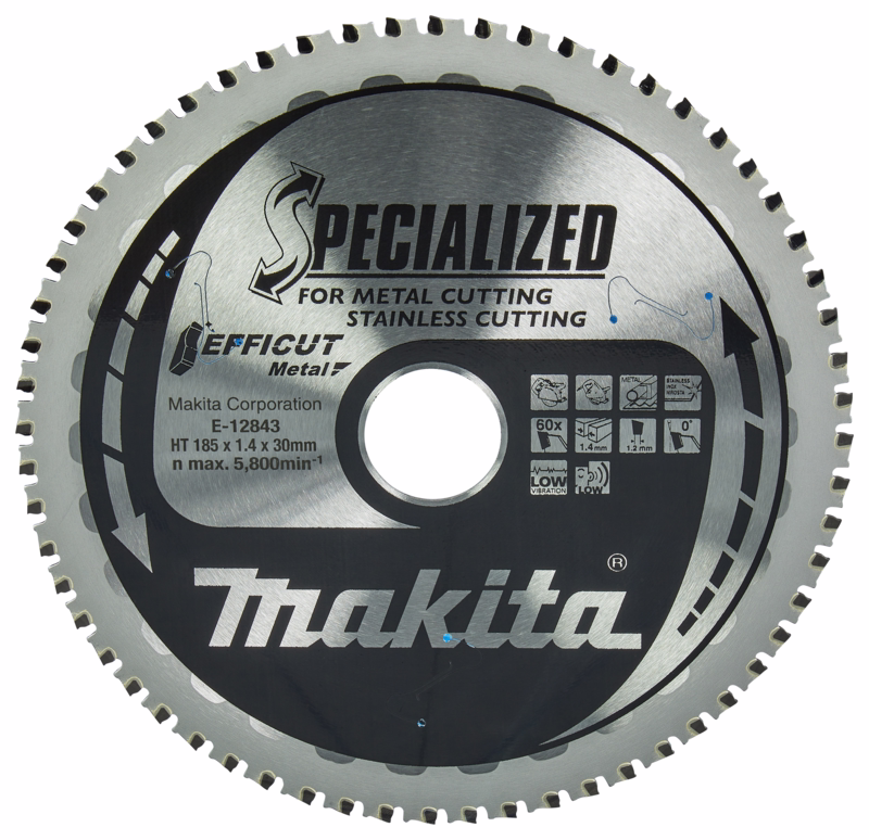 Rundsavklinge Ø185x1,4x30 mm, Z60 Rustfrit