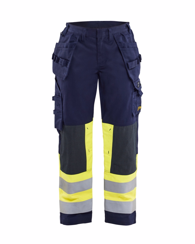 Buks 7081 Dame Multinorm Marineblå/Hi-vis gul, str. C50