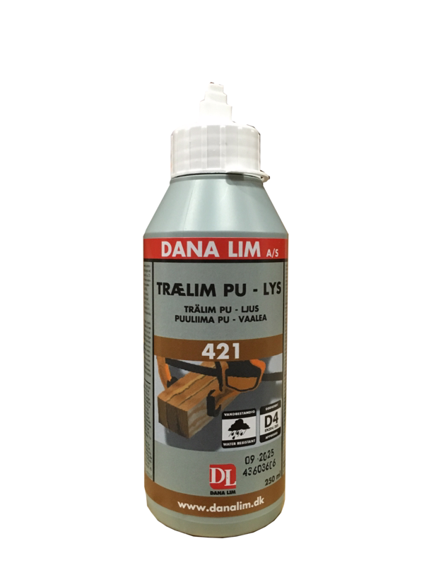 Trælim PU 421 lys Polyurethan/skumlim, 250 ml